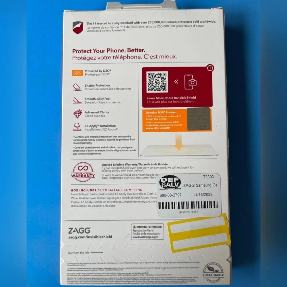Galaxy S22 - ZAGG Fusion Screen Protector (HYBRID)